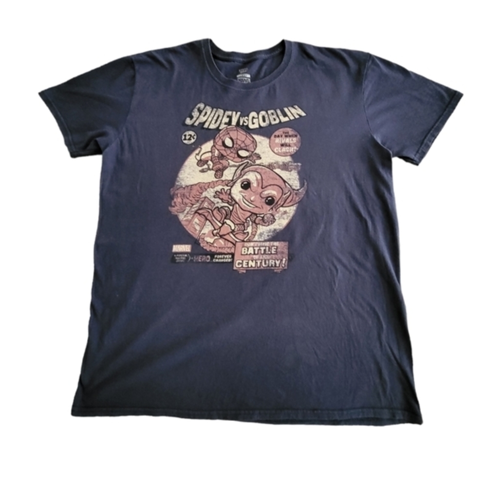 Funko Pop! Marvel‎ Spiderman vs Goblin Distressed Graphic Men's Tshirt